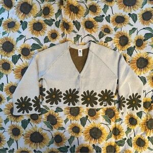 NWOT Lucy & Yak Cream Cropped Chunky Knit Cardigan